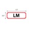 Nevs Position Labels - LM 1/2" x 1-1/2" White w/Red & Black XP-345 - alternate 2
